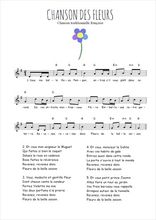 Chanson des fleurs